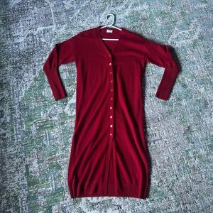 Wilfred Deep Red Long Sleeve Dress